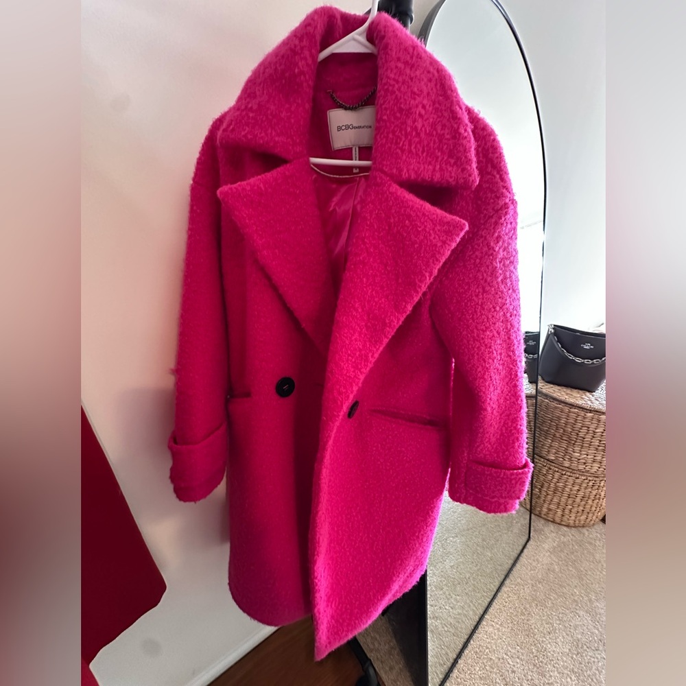 BCBG Maxazaria  Bold Pink Coat